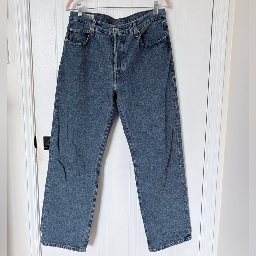 Levi's Straight Leg Jeans in Dark Blue Denim